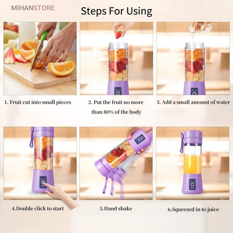 مخلوط کن شارژی 6 تیغ JUICE CUP
